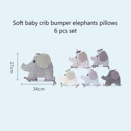 Elephant bed bumper pillow 6pcs set