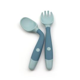 Bendable kids Soft silicone Fork & Spoon set