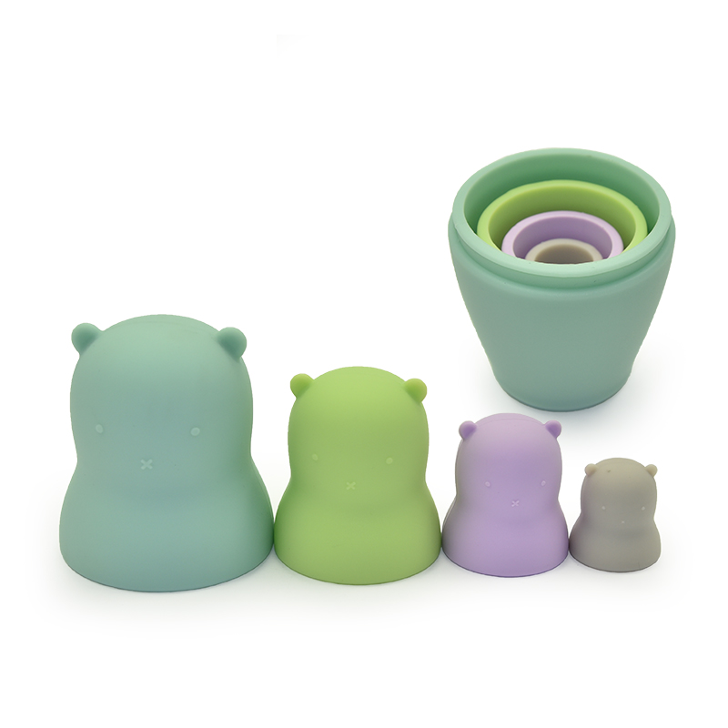 Bear Doll Silicone Stacker 8 pcs set